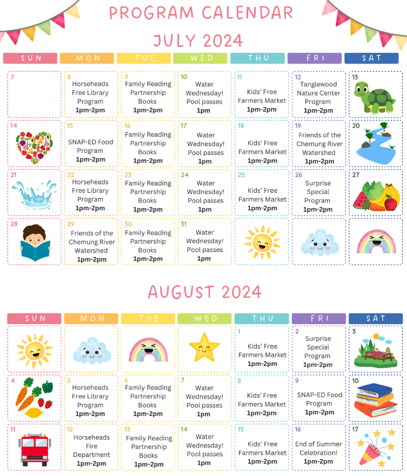Summer Lunch Calendar